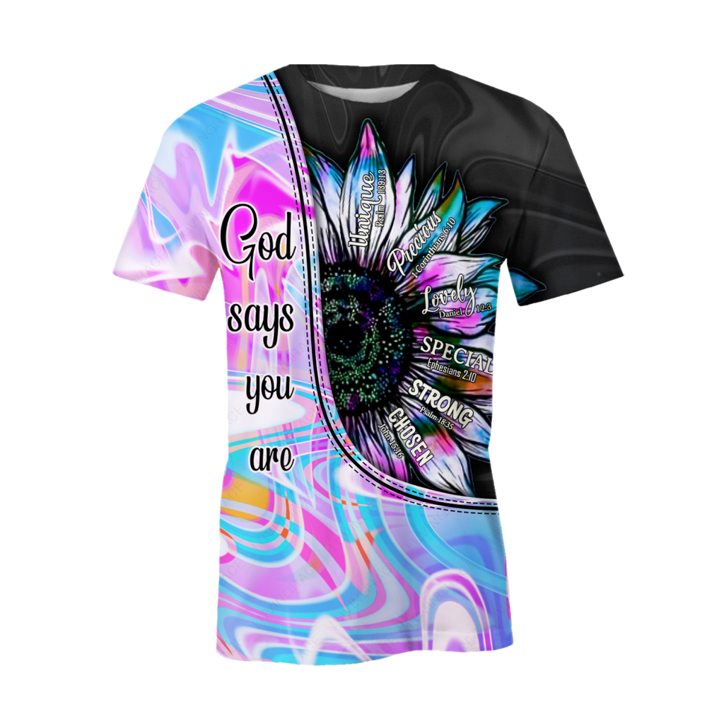 Sunflower Silhouette God Says You Are Hoodie