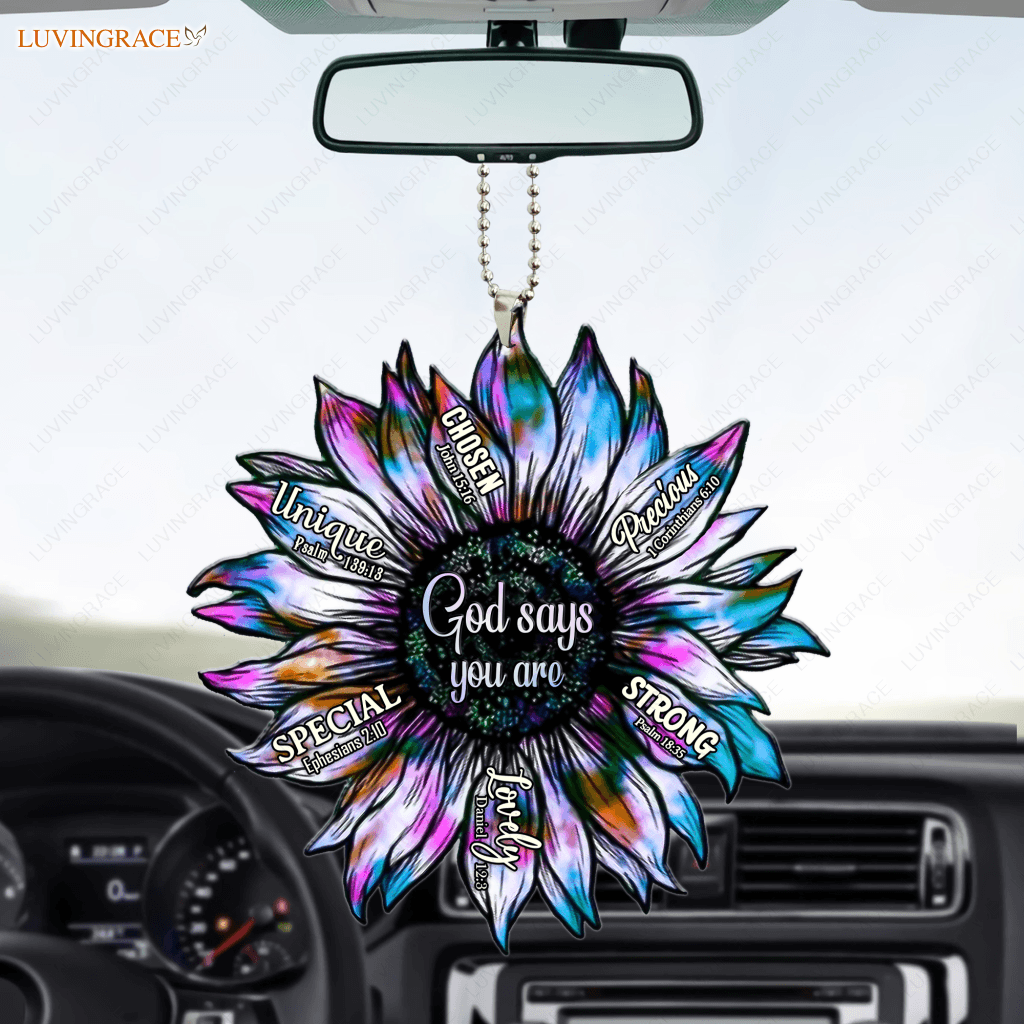 Sunflower Silhouette God Says You Are Ornament