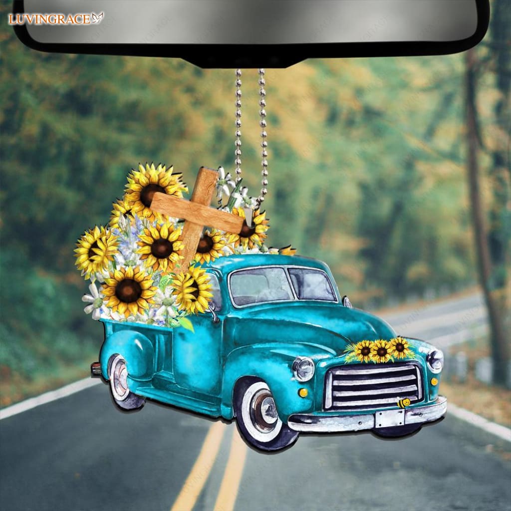 Sunflower Truck Car Hanging Ornament