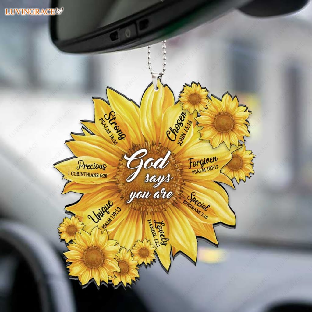Sunflowers God Says Ornament