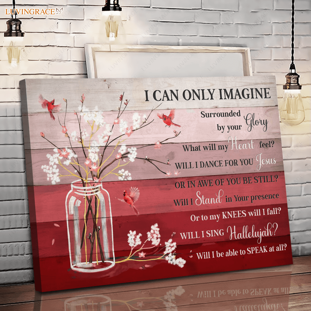 Surrounded By Your Glory Cardinal Red Wooden Wall Art