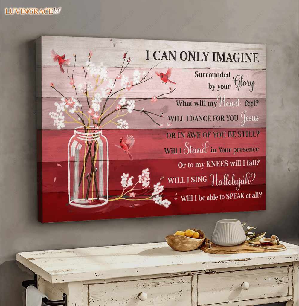 Surrounded By Your Glory Cardinal Red Wooden Wall Art