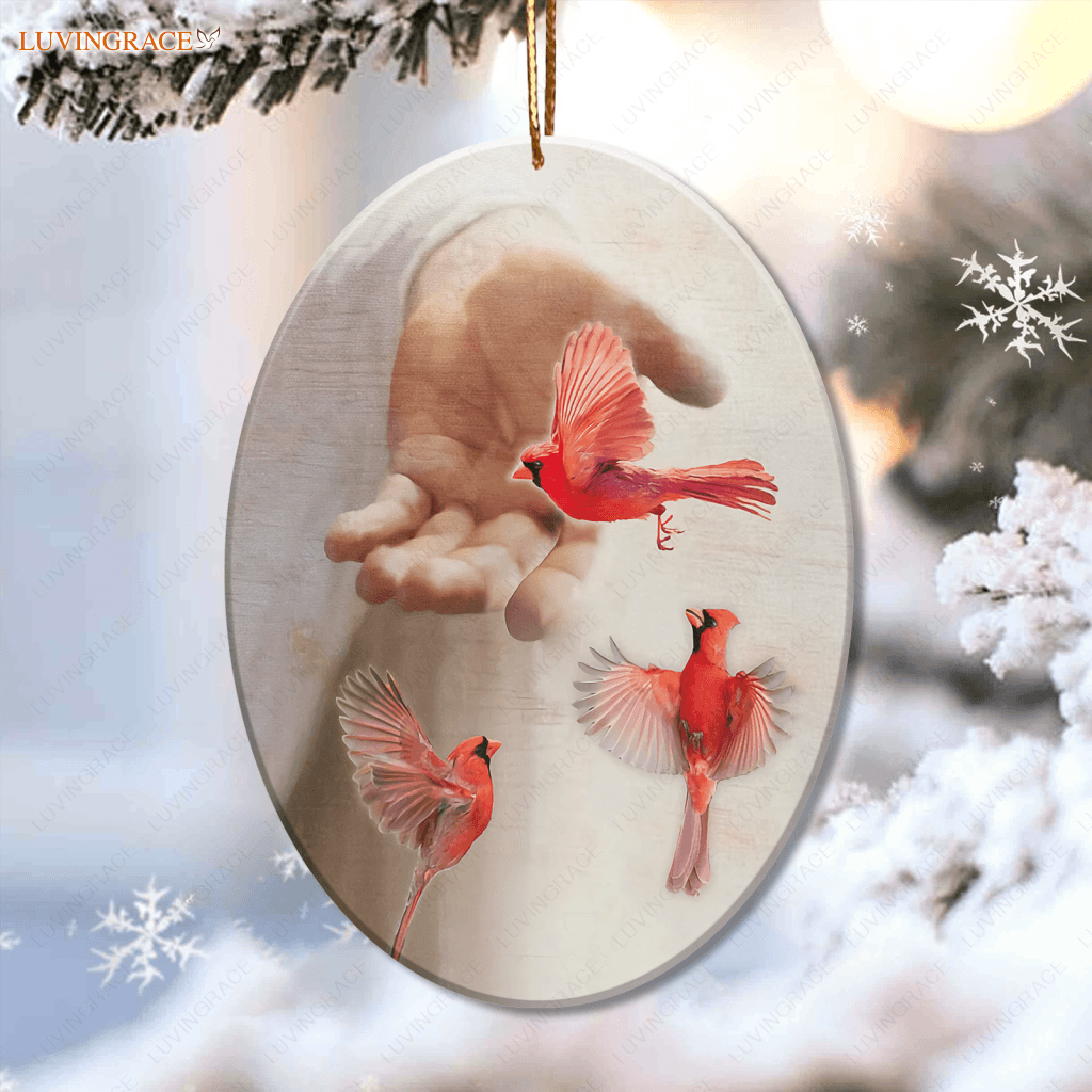 Take My Hand Cardinal Ornament