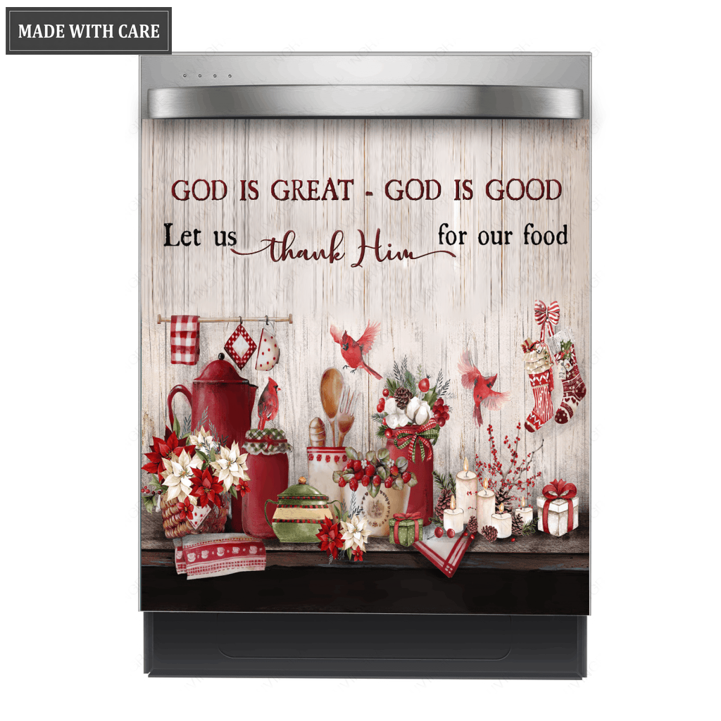 Thank Him For Our Food Magnetic Dishwasher Cover