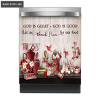 Thank Him For Our Food Magnetic Dishwasher Cover