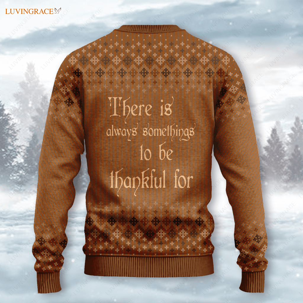 Thanksgiving Pumpkin Maple Wool Knitted Pattern There Is Always Ugly Sweater Sweatshirt