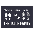 The Custom Family & Pet Name Welcome Mat