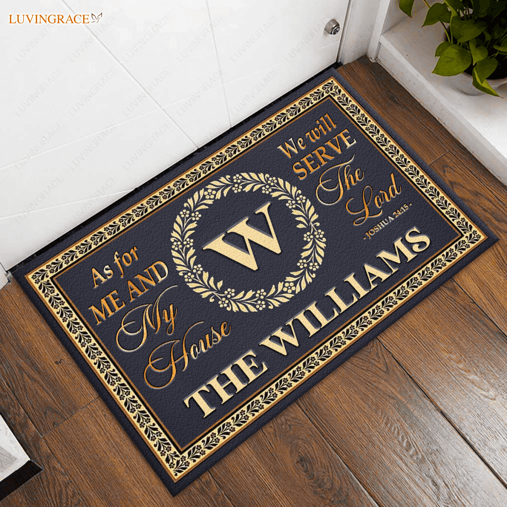 The Monogrammed Serve Lord Personalized Accent Doormat