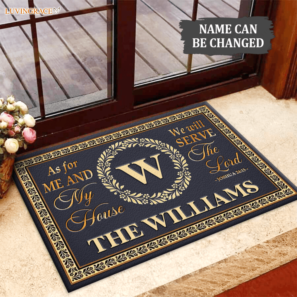 The Monogrammed Serve Lord Personalized Accent Doormat