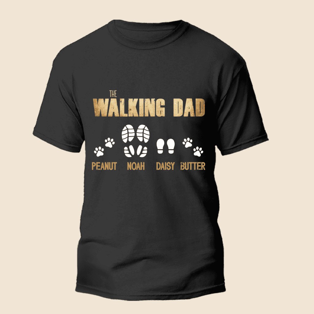The Walking Dad Footprint Custom Tshirt