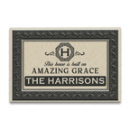 This House Is Built On Amazing Grace Personalized Doormat