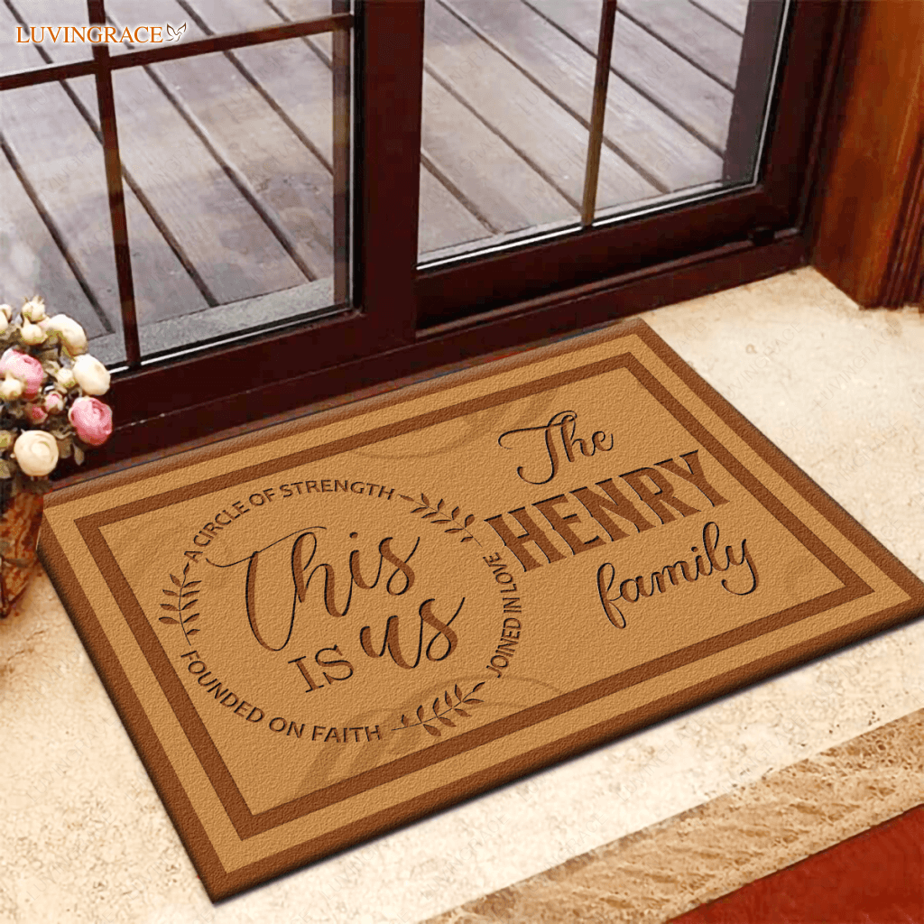 This Is Us Personalized Doormat