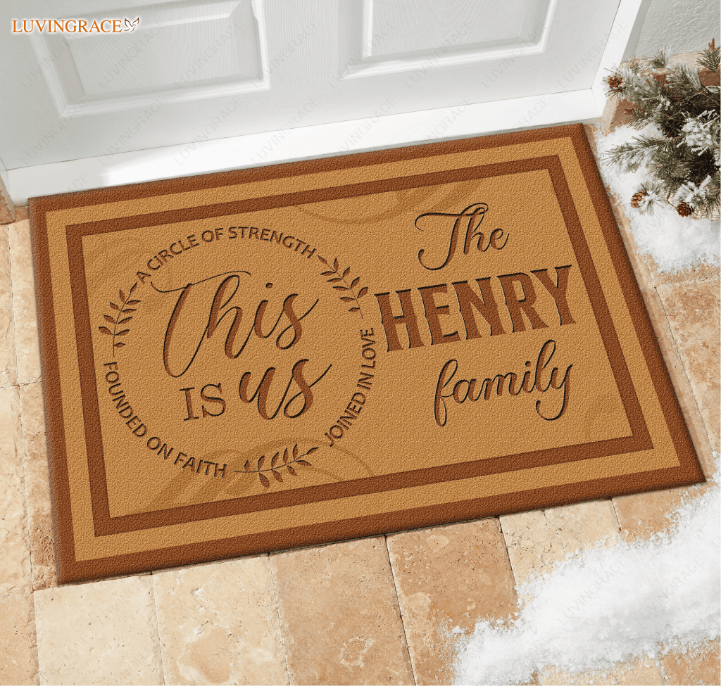 This Is Us Personalized Doormat