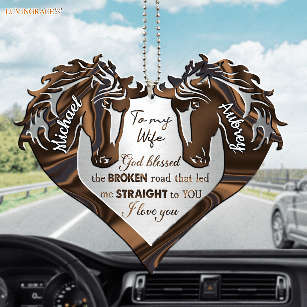To Beloved One God Blessed Horses Personalized Ornament