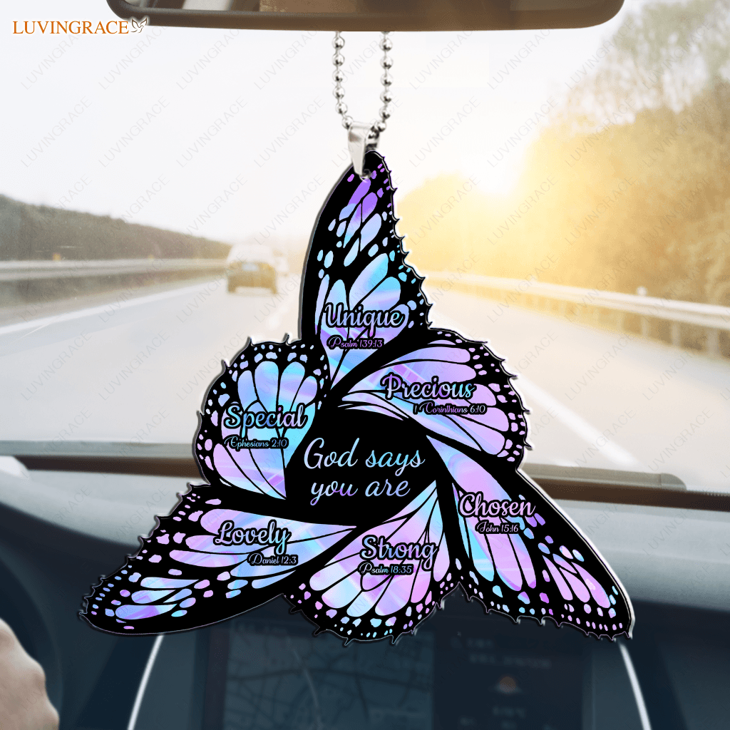 Triangle Butterfly Wings God Says You Are Ornament