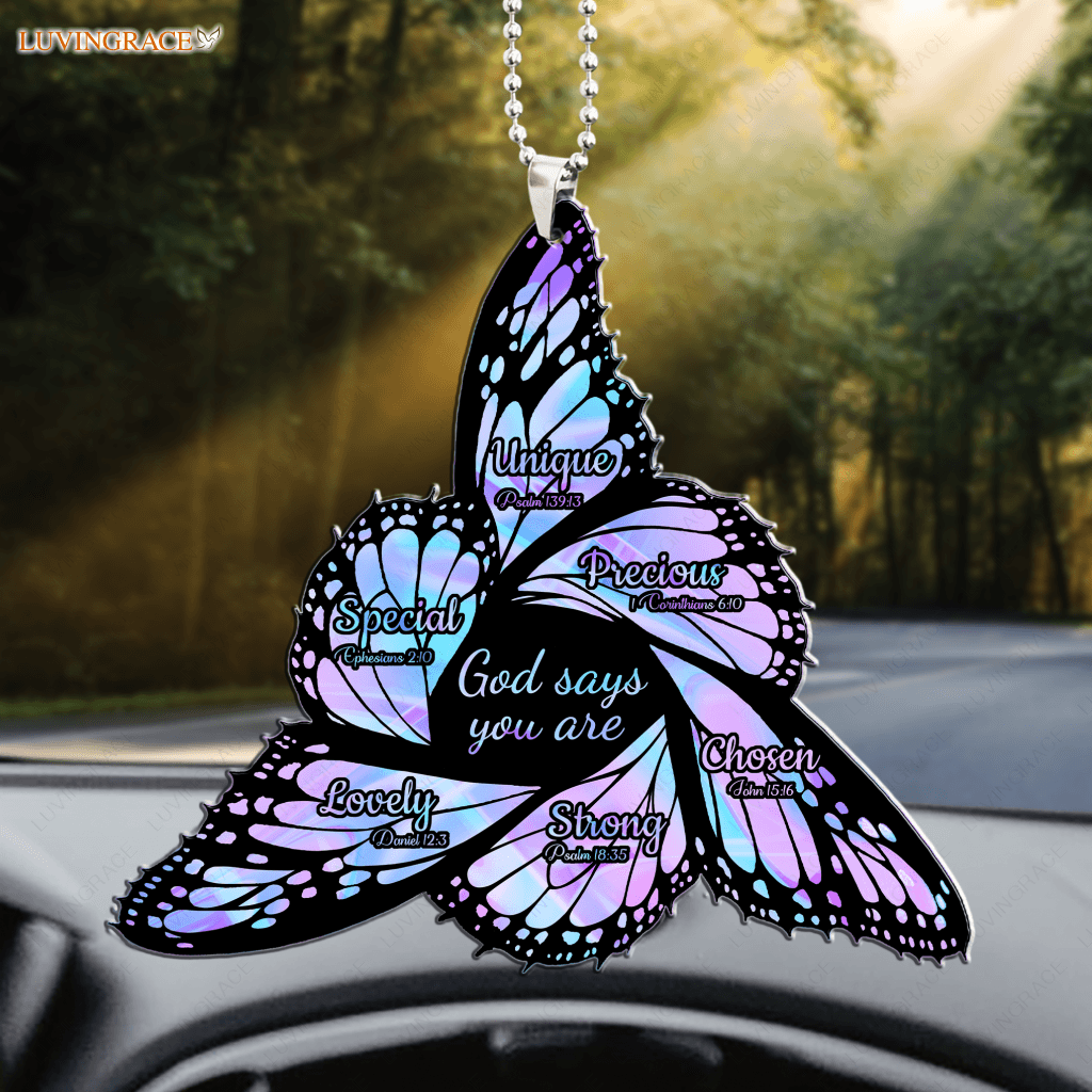 Triangle Butterfly Wings God Says You Are Ornament