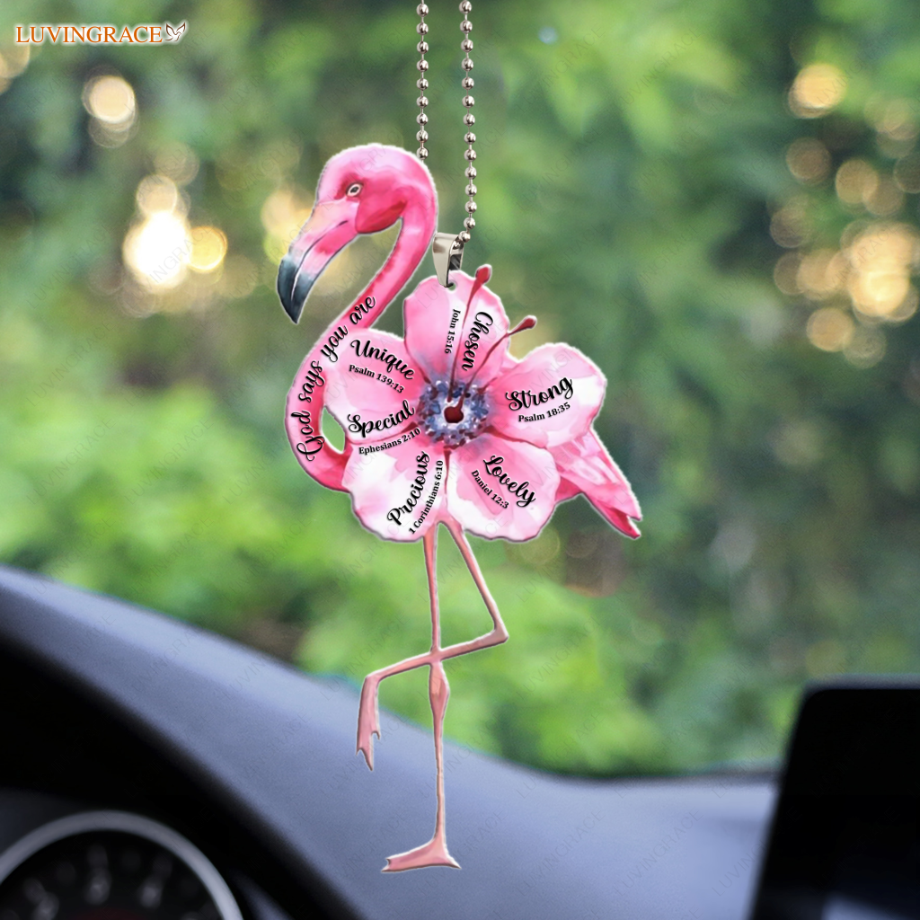 Tropical Pink Flamingo You Are Ornament