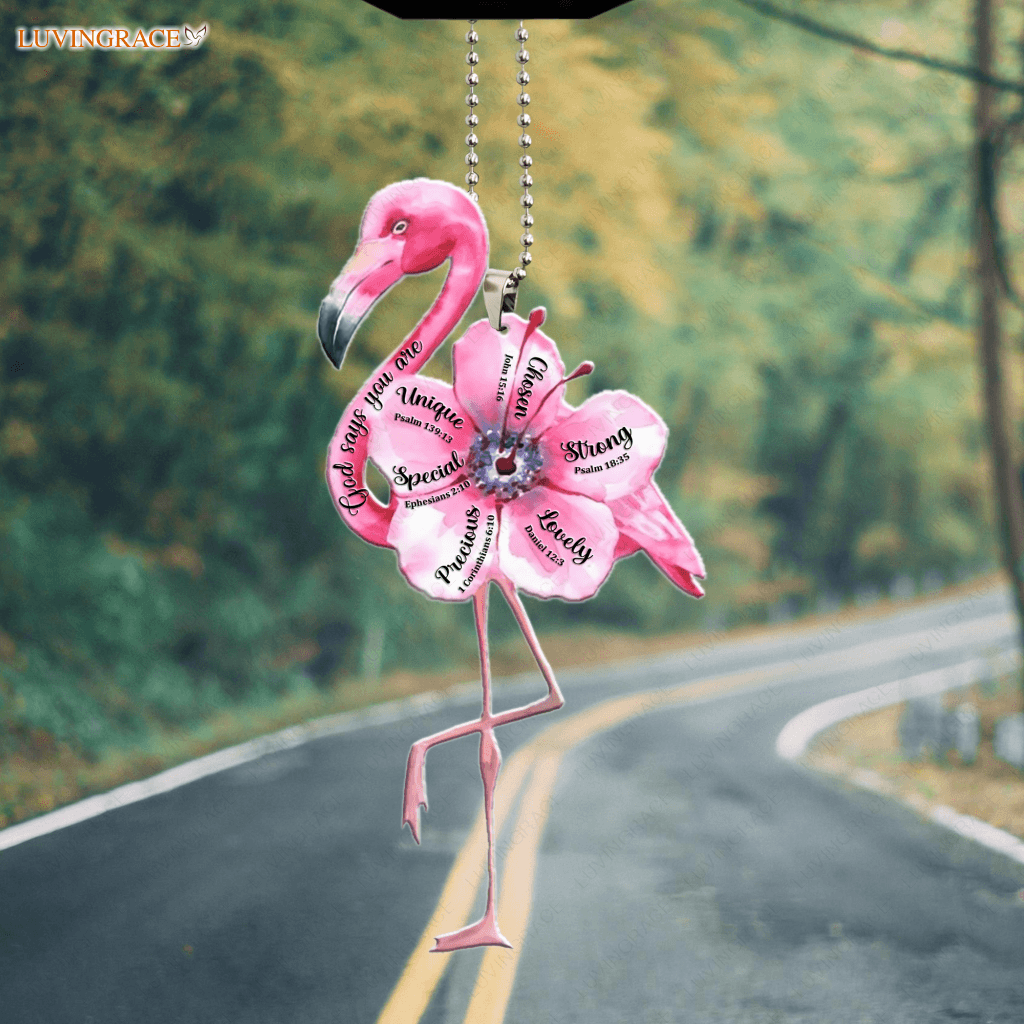 Tropical Pink Flamingo You Are Ornament