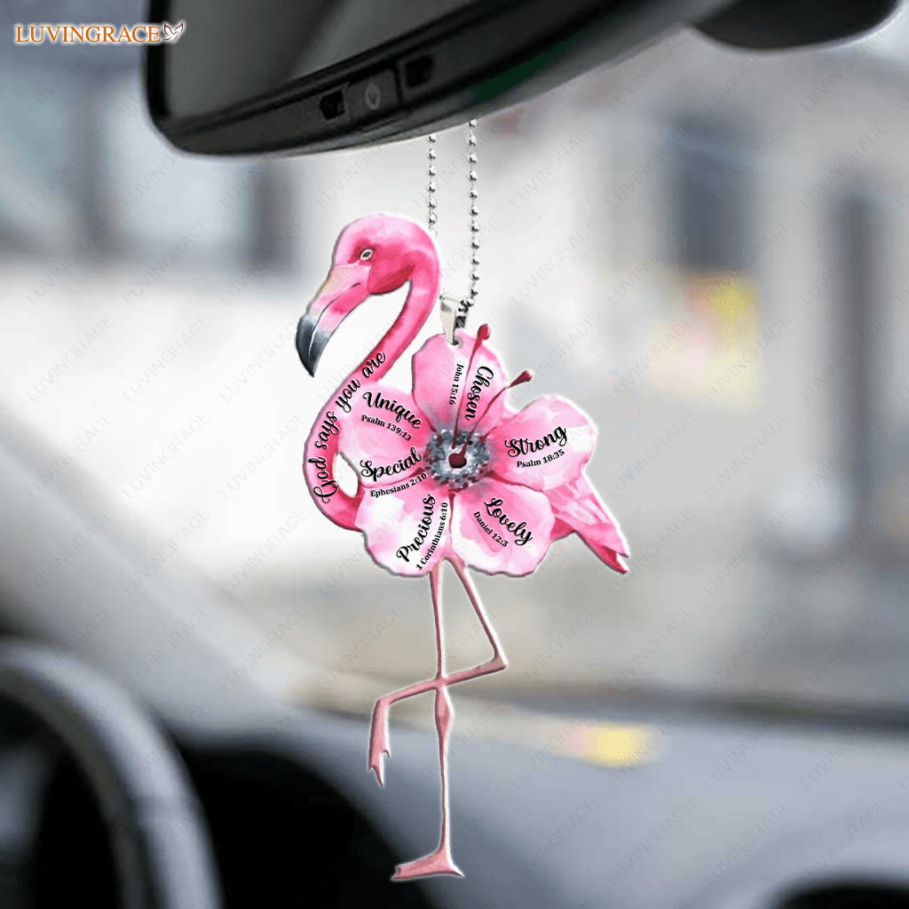 Tropical Pink Flamingo You Are Ornament