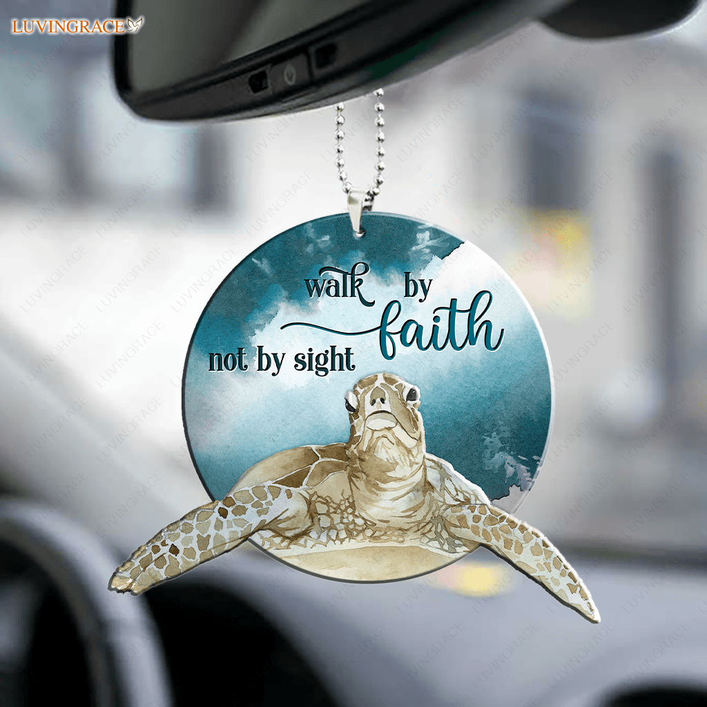 Turtle Walk By Faith Not Sight Ornament
