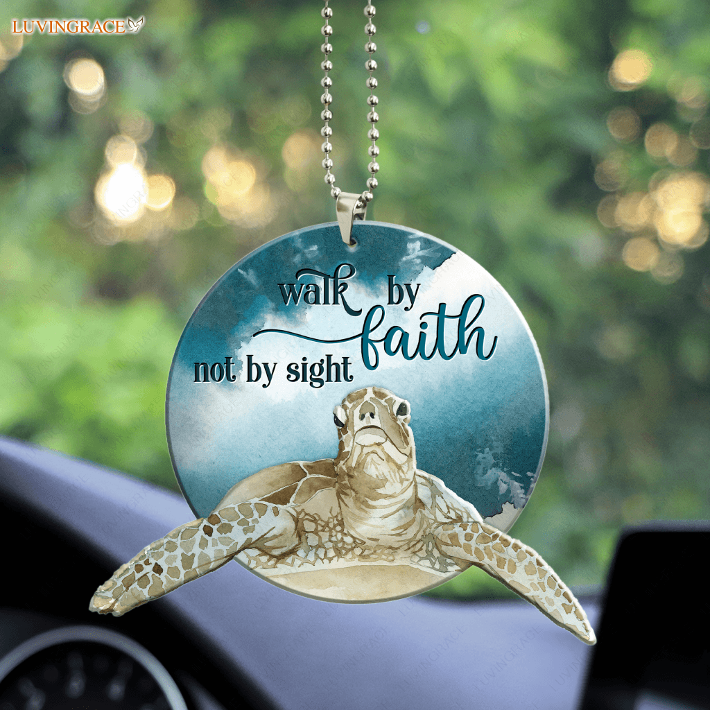 Turtle Walk By Faith Not Sight Ornament