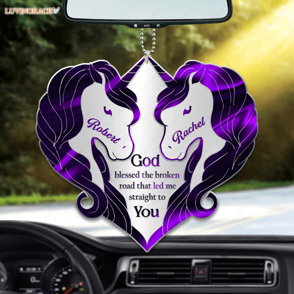 Unicorn Couple God Blessed Personalized Ornament