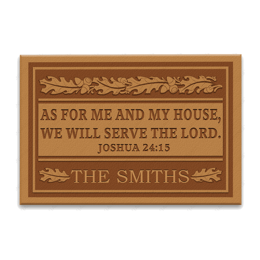 Vintage Christmas As For Me And My House Personalized Personalized Doormat