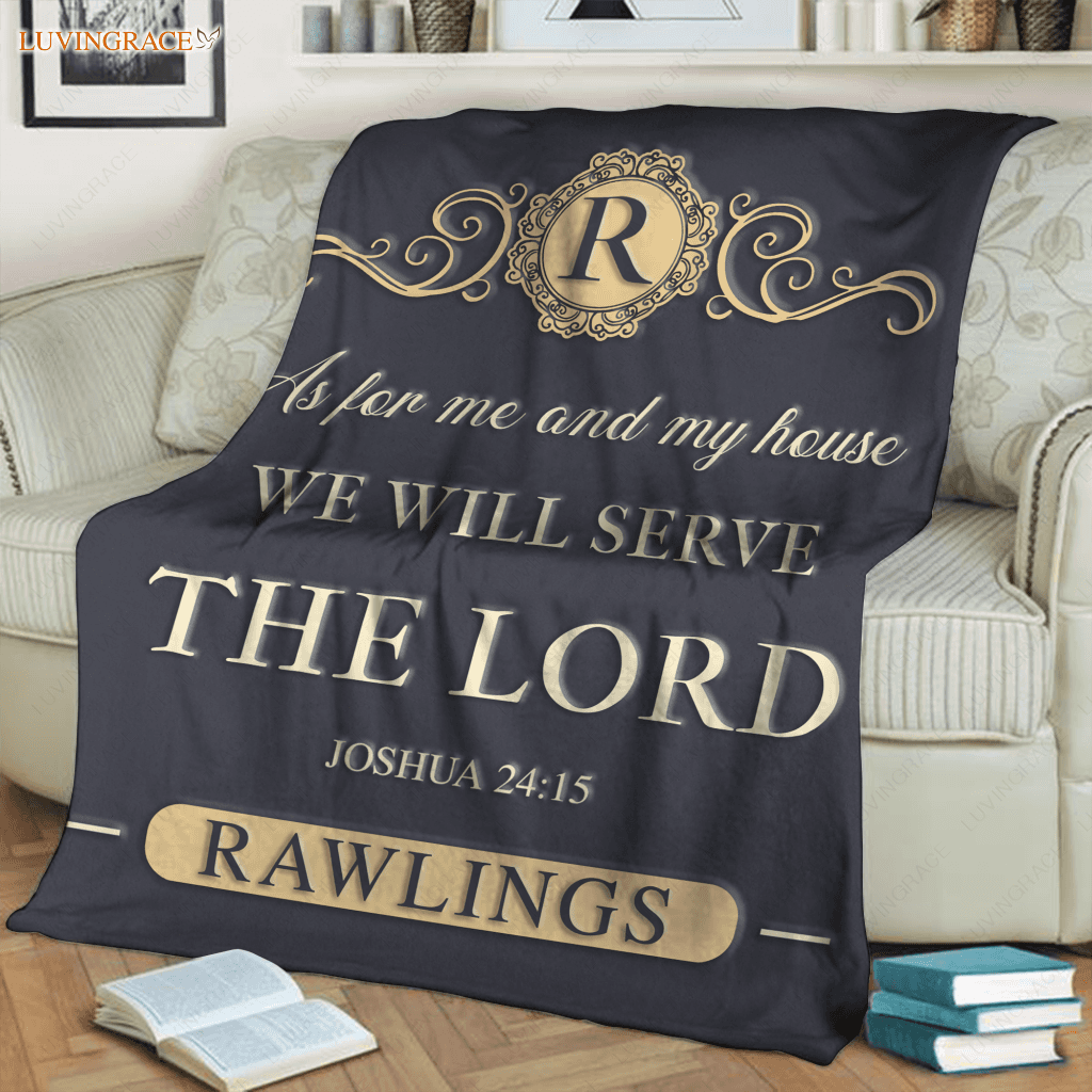 Vintage Elegant As For Me And My House Personalized Blanket