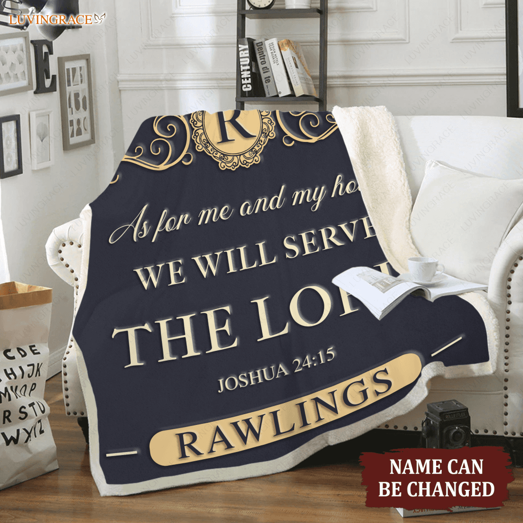 Vintage Elegant As For Me And My House Personalized Blanket