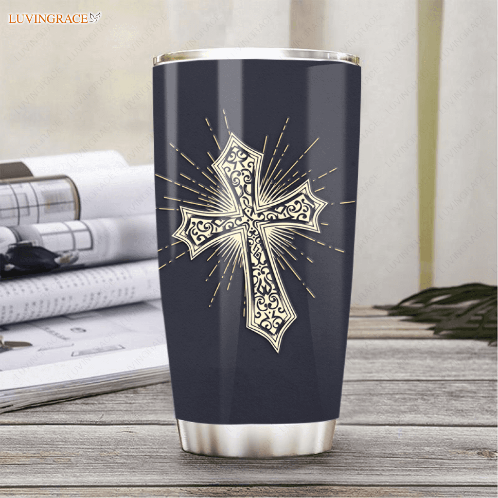 Vintage Elegant As For Me And My House Personalized Tumbler