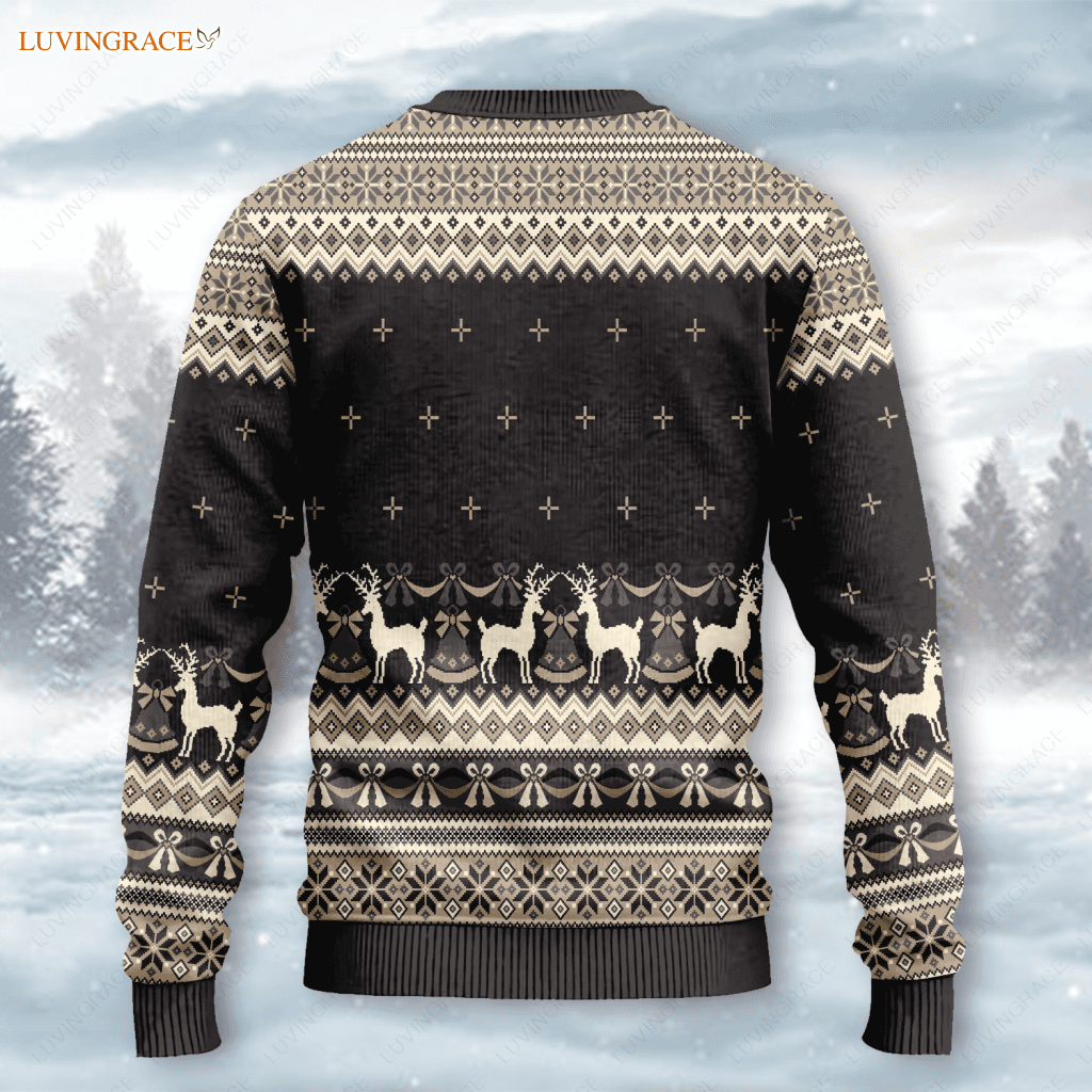 Vintage God Christ Light Wool Knitted Christmas Pattern Ugly Sweater Sweatshirt