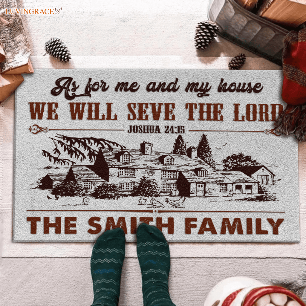 Vintage House As For Me And My Personalized Doormat