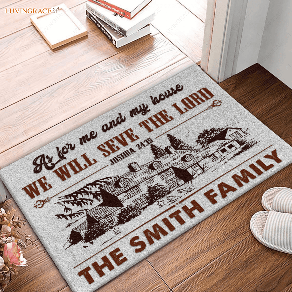 Vintage House As For Me And My Personalized Doormat