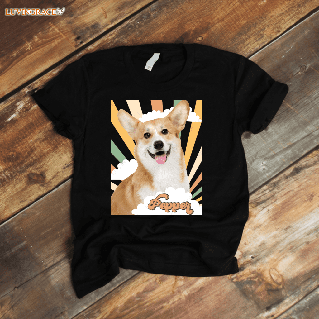 Vintage Shirt Custom Pet Portrait For Owner - Personalized Unisex T-Shirt
