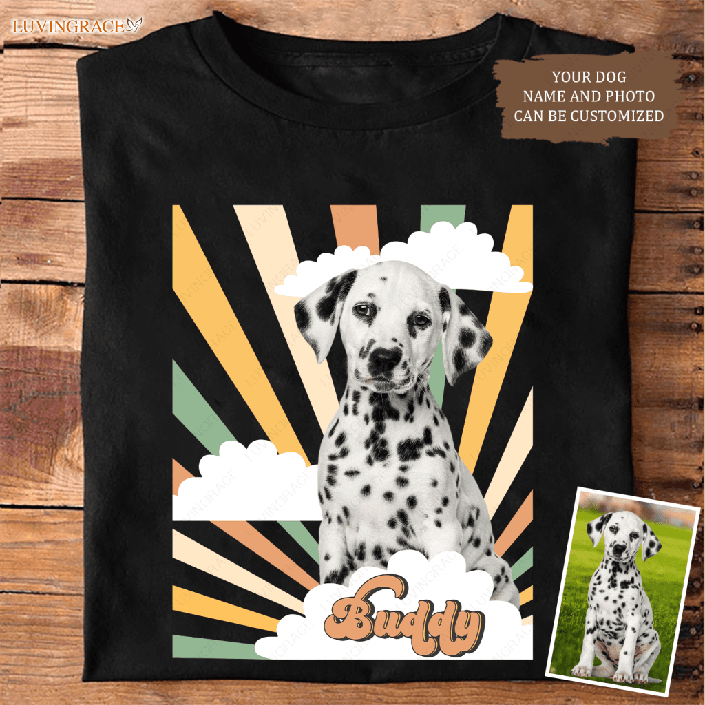 Vintage Shirt Custom Pet Portrait For Owner - Personalized Unisex T-Shirt