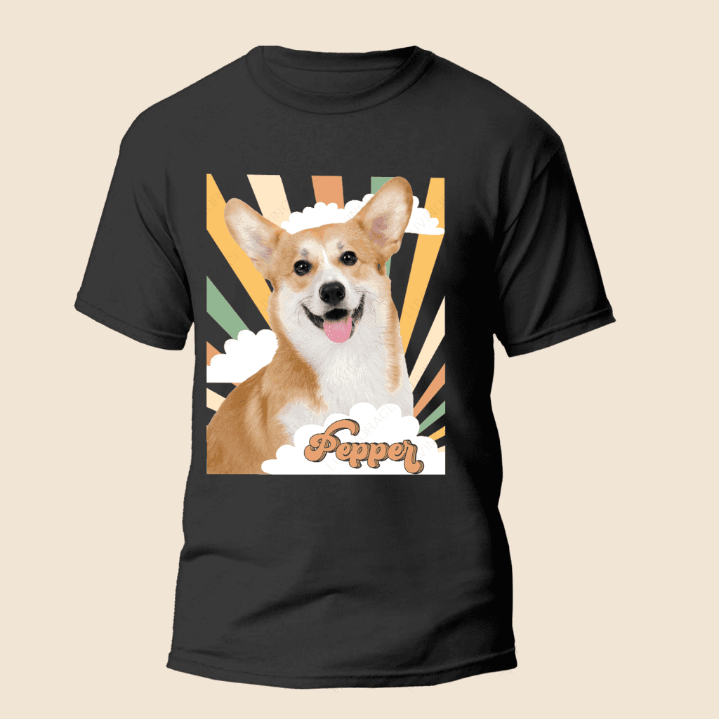 Vintage Shirt Custom Pet Portrait For Pet Owner - Personalized Custom Unisex T-Shirt