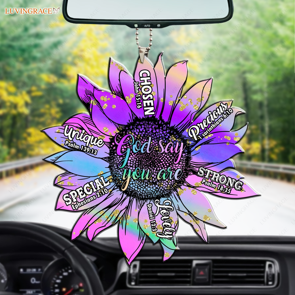 Violet Hologram God Says You Are Ornament