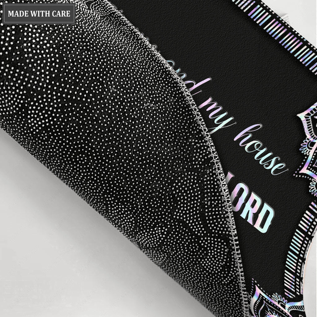 Holographic Serve The Lord Personalized Doormat