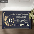 Personalized Doormat Family Serve The Lord