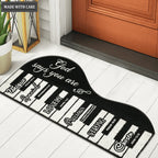 Piano Keys Music Notes God Says You Are Shaped Doormat