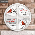 Cardinal On Window Circle Sign