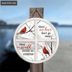 Cardinal On Window Circle Sign