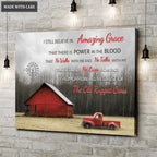 Red Barn Amazing Grace Wall Art