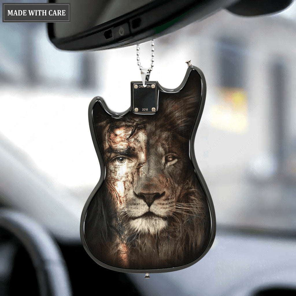 Jesus Lion Face Guitar Ornament