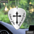 Personalized Faith Over Fear Guitar Pick Ornament