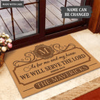 Personalized Elegant Brown Family Home Doormat