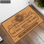 Personalized Elegant Brown Family Home Doormat