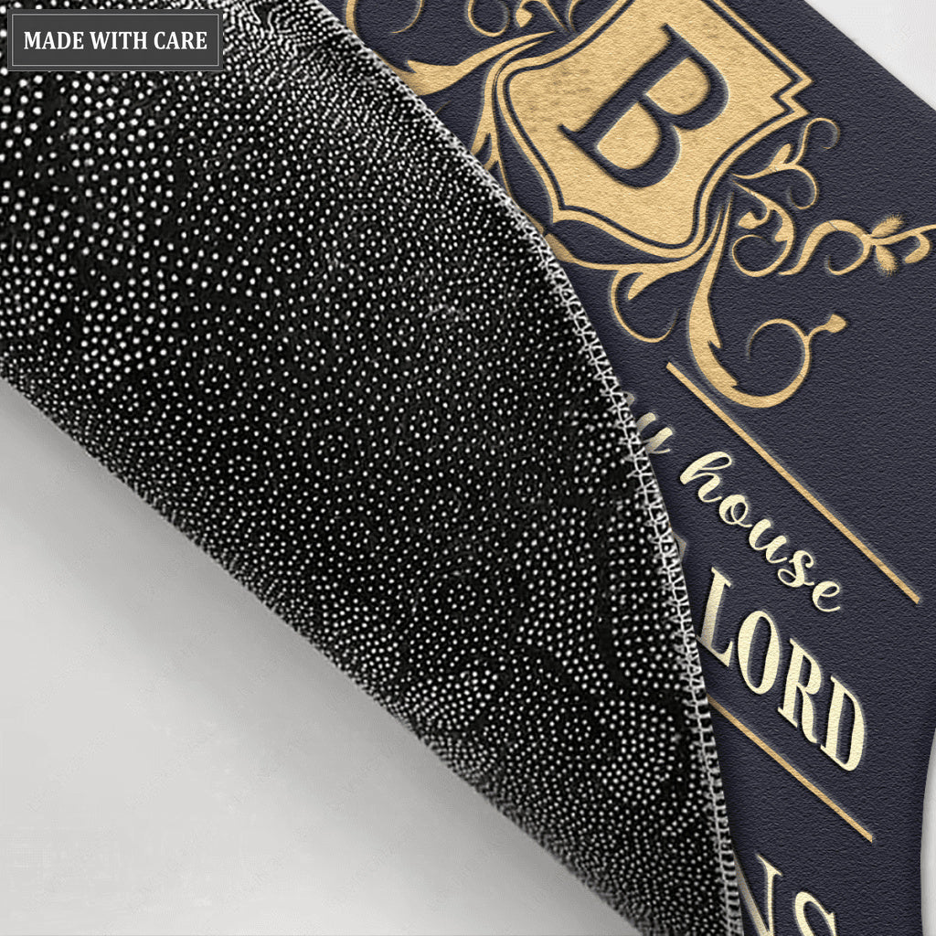 Personalized Royal Luxury Premium Template Serve The Lord Elegant Doormat