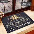Personalized Royal Luxury Premium Template Serve The Lord Elegant Doormat