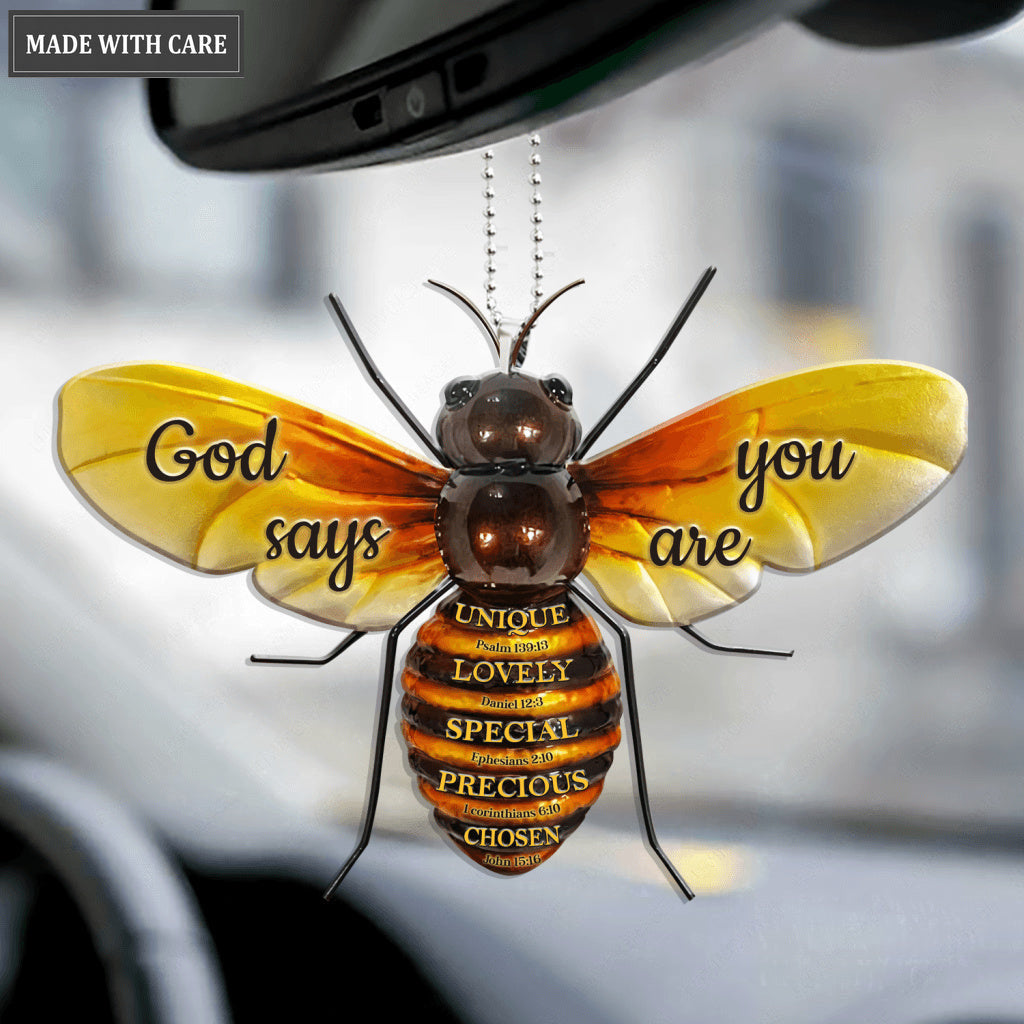 Sunflower Bee God Says You Are Ornament